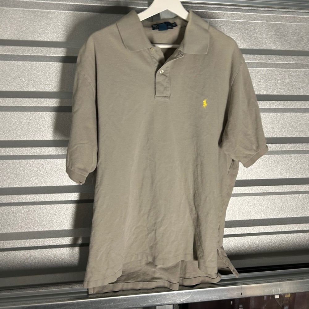 Polo Ralph Lauren Polo Shirt Mens XLT Tan Khaki Preppy Old Money Quiet Luxury